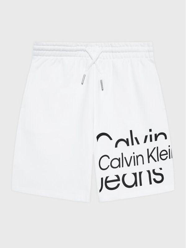 Calvin Klein Jeans Calvin Klein Jeans Спортни шорти Logo IB0IB01607 Бял Regular Fit