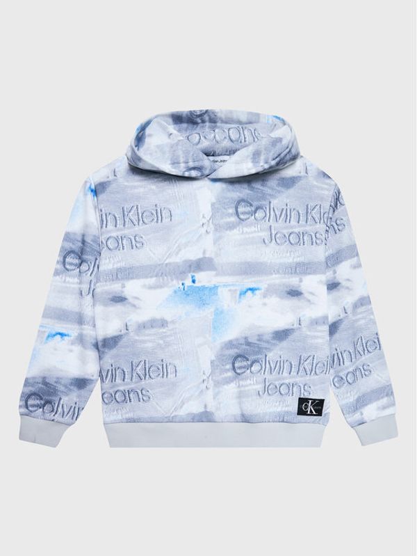 Calvin Klein Jeans Calvin Klein Jeans Суитшърт Aop Tv Print IB0IB01623 Сив Regular Fit