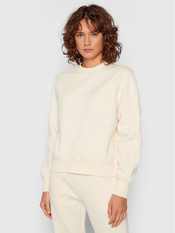 Calvin Klein Jeans Calvin Klein Jeans Суитшърт Essentials J20J216235 Бежов Relaxed Fit