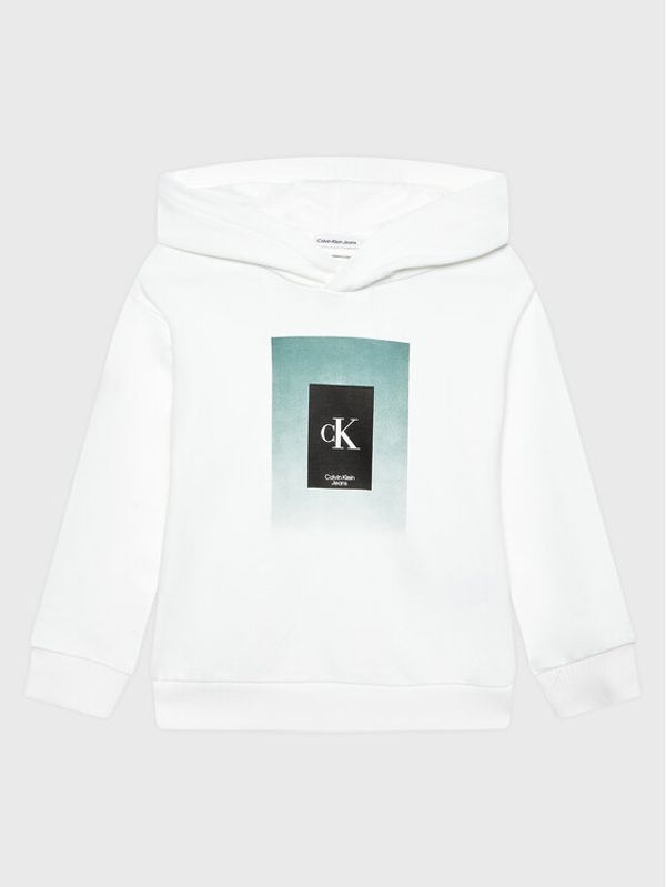 Calvin Klein Jeans Calvin Klein Jeans Суитшърт Gradient Box Logo IU0IU00348 Бял Relaxed Fit
