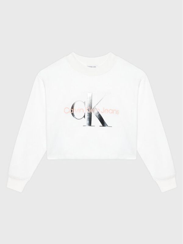 Calvin Klein Jeans Calvin Klein Jeans Суитшърт Gradient Monogram IG0IG01768 Бял Relaxed Fit