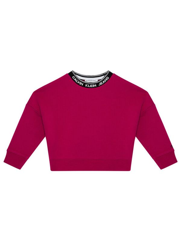 Calvin Klein Jeans Calvin Klein Jeans Суитшърт Intarsia Logo IG0IG01009 Розов Oversize