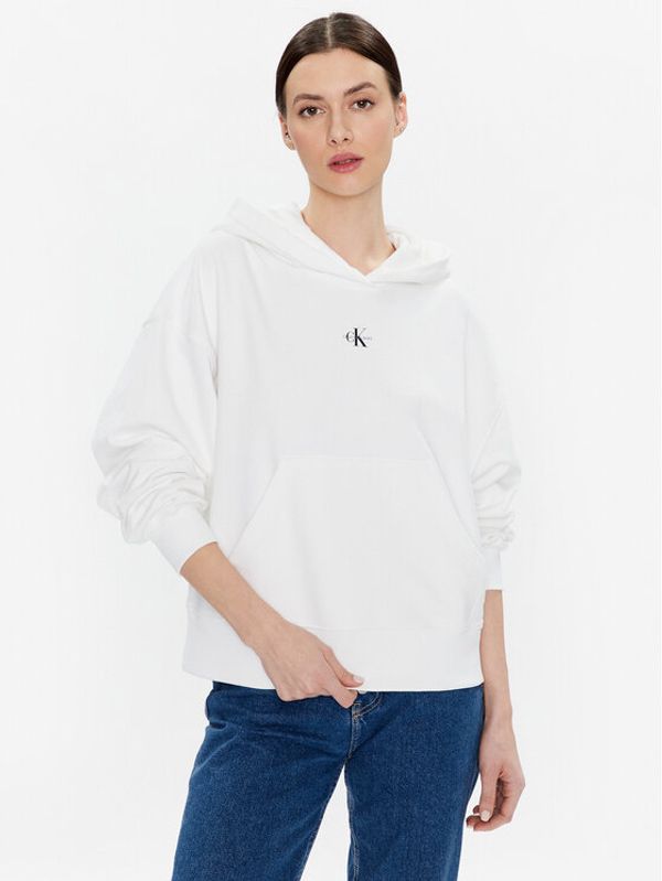 Calvin Klein Jeans Calvin Klein Jeans Суитшърт J20J220434 Бял Regular Fit