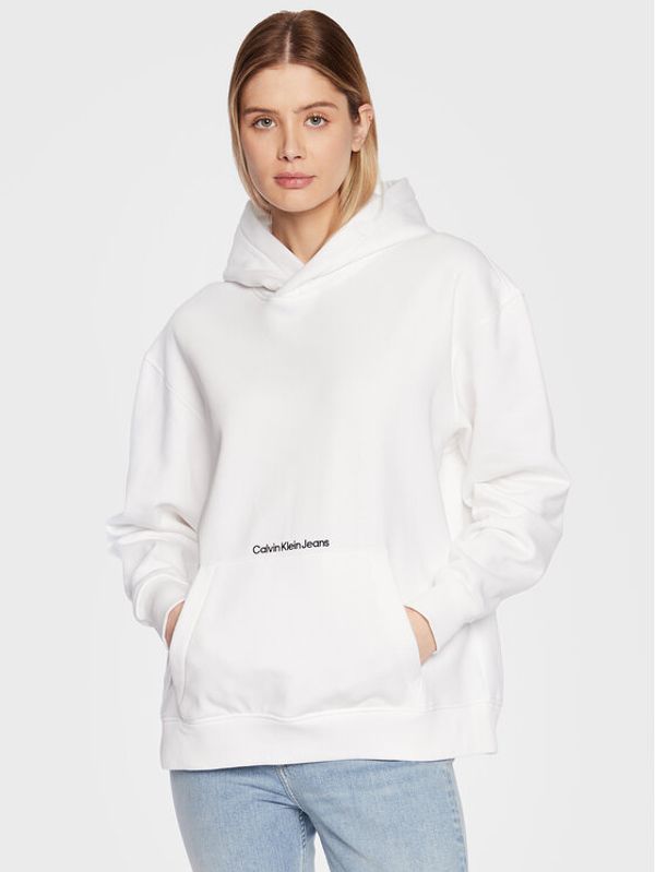 Calvin Klein Jeans Calvin Klein Jeans Суитшърт J20J220945 Бял Oversize