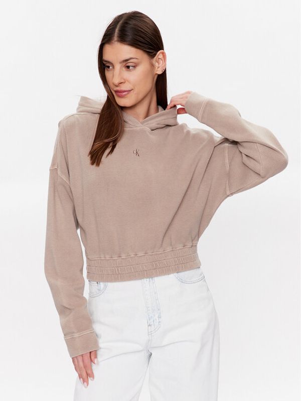 Calvin Klein Jeans Calvin Klein Jeans Суитшърт J20J221013 Бежов Relaxed Fit