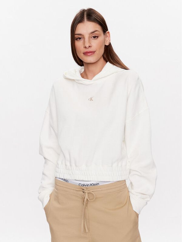 Calvin Klein Jeans Calvin Klein Jeans Суитшърт J20J221013 Екрю Relaxed Fit