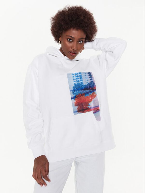 Calvin Klein Jeans Calvin Klein Jeans Суитшърт J20J221153 Бял Oversize
