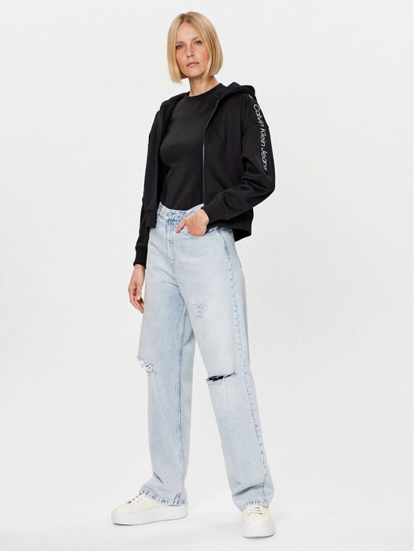 Calvin Klein Jeans Calvin Klein Jeans Суитшърт J20J221328 Черен Oversize