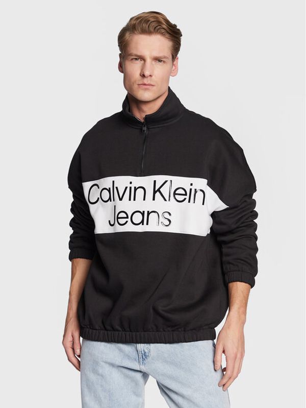 Calvin Klein Jeans Calvin Klein Jeans Суитшърт J30J322630 Черен Relaxed Fit