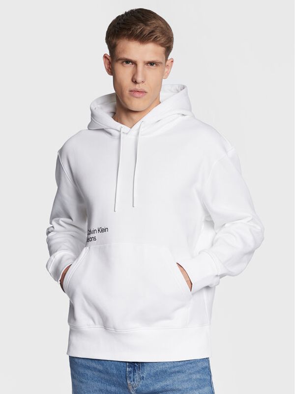 Calvin Klein Jeans Calvin Klein Jeans Суитшърт J30J322895 Бял Regular Fit