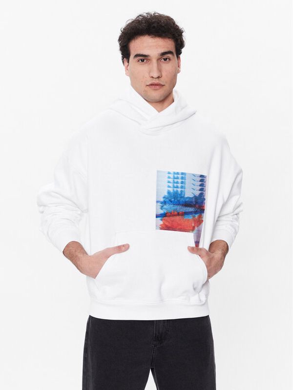 Calvin Klein Jeans Calvin Klein Jeans Суитшърт J30J323156 Бял Regular Fit