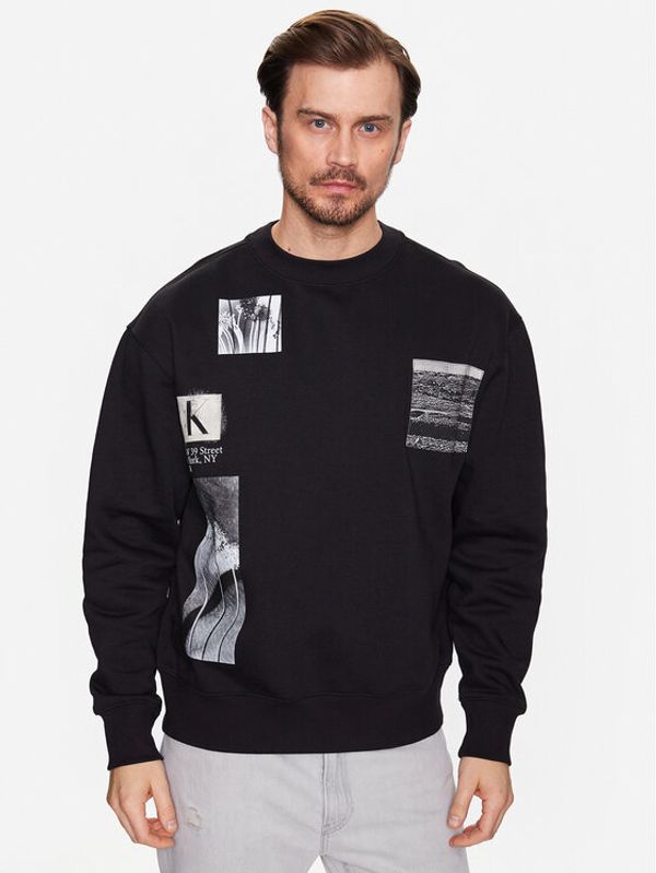 Calvin Klein Jeans Calvin Klein Jeans Суитшърт J30J323227 Черен Relaxed Fit
