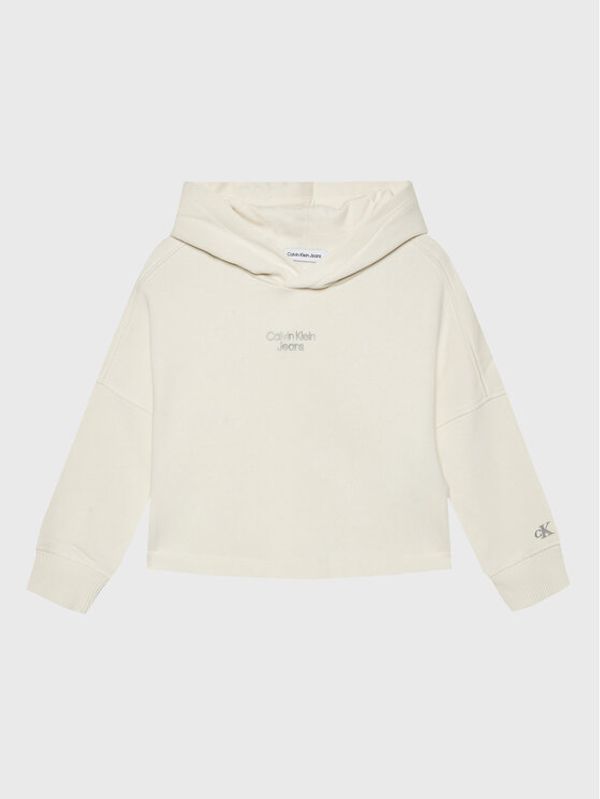 Calvin Klein Jeans Calvin Klein Jeans Суитшърт Logo IG0IG01525 Бял Regular Fit
