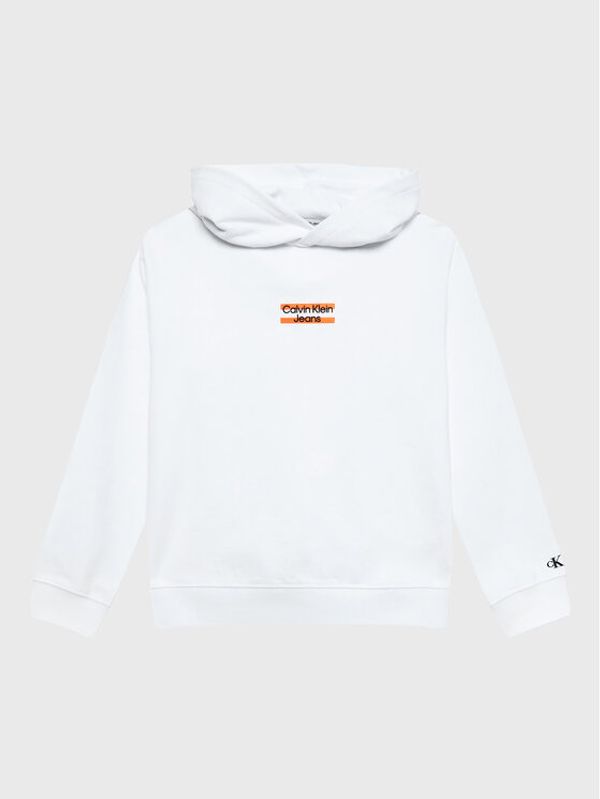 Calvin Klein Jeans Calvin Klein Jeans Суитшърт Mini Block Logo IB0IB01628 Бял Regular Fit