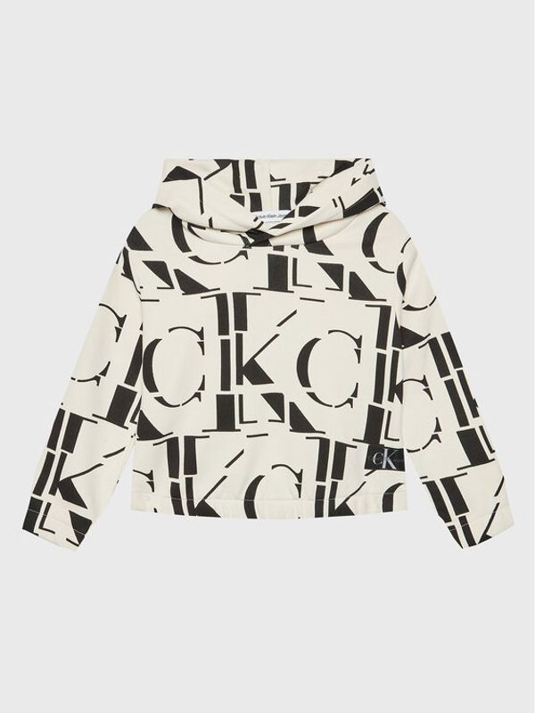 Calvin Klein Jeans Calvin Klein Jeans Суитшърт Monogram IG0IG01519 Бял Regular Fit