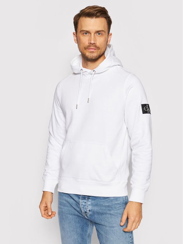 Calvin Klein Jeans Calvin Klein Jeans Суитшърт Monogram J30J314036 Бял Regular Fit