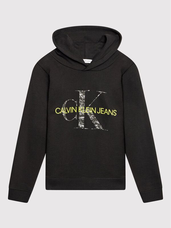 Calvin Klein Jeans Calvin Klein Jeans Суитшърт Monogram Noise Hoodie IB0IB01049 Черен Regular Fit