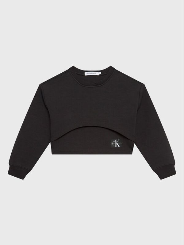 Calvin Klein Jeans Calvin Klein Jeans Суитшърт Proportion Play IG0IG01875 Черен Boxy Fit