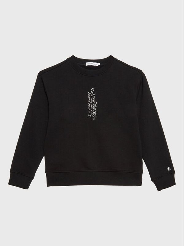 Calvin Klein Jeans Calvin Klein Jeans Суитшърт Small Repeat Inst. Logo IB0IB01522 Черен Regular Fit