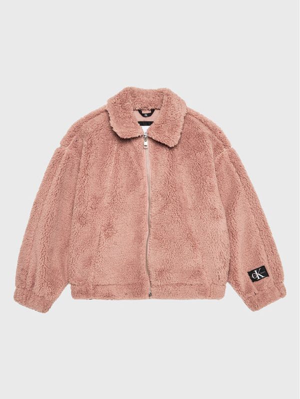 Calvin Klein Jeans Calvin Klein Jeans Суитшърт Teddy IG0IG01815 Розов Regular Fit