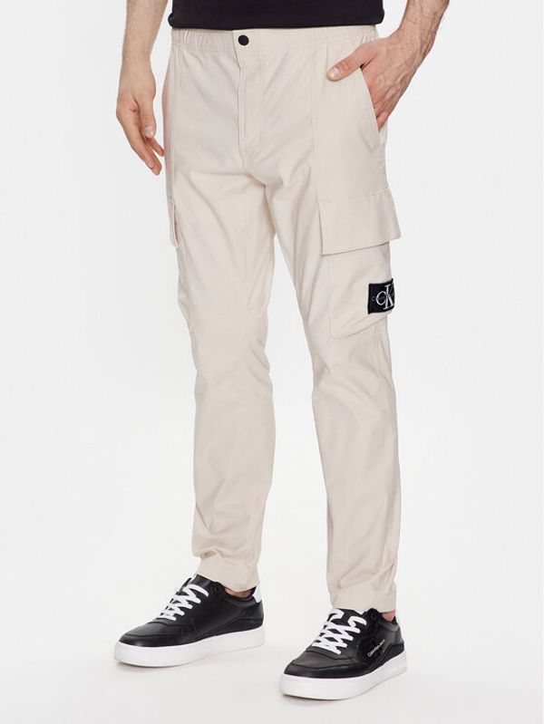 Calvin Klein Jeans Calvin Klein Jeans Текстилни панталони J30J322922 Бежов Skinny Fit