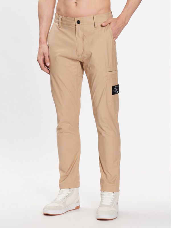 Calvin Klein Jeans Calvin Klein Jeans Текстилни панталони J30J323508 Бежов Regular Fit