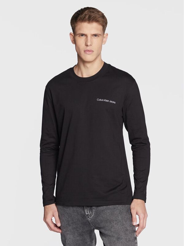 Calvin Klein Jeans Calvin Klein Jeans Тениска с дълъг ръкав J30J322512 Черен Regular Fit