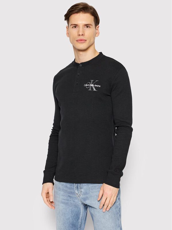 Calvin Klein Jeans Calvin Klein Jeans Тениска с яка и копчета J30J319898 Черен Regular Fit