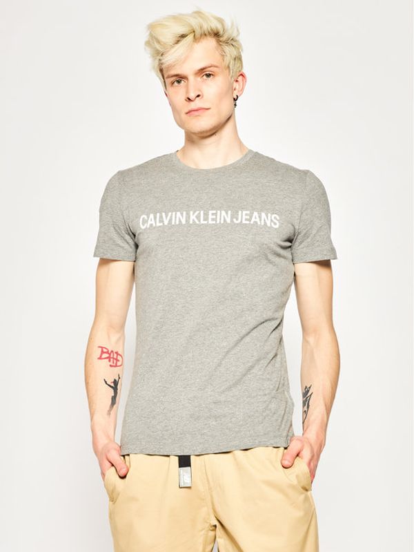 Calvin Klein Jeans Calvin Klein Jeans Тишърт Core Institutional Logo J30J307855 Сив Regular Fit