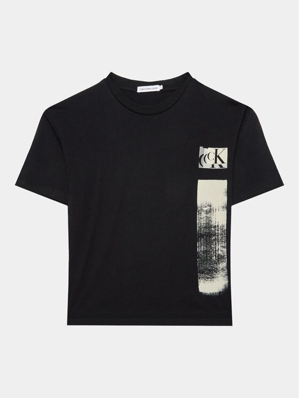 Calvin Klein Jeans Calvin Klein Jeans Тишърт Glitched Monogram IB0IB01767 Черен Regular Fit