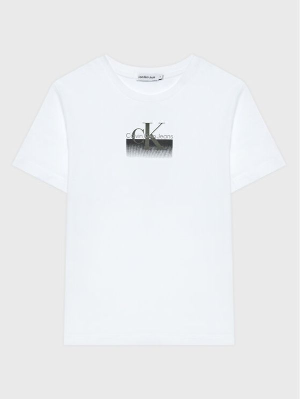 Calvin Klein Jeans Calvin Klein Jeans Тишърт Gradient Logo IB0IB01477 Бял Regular Fit