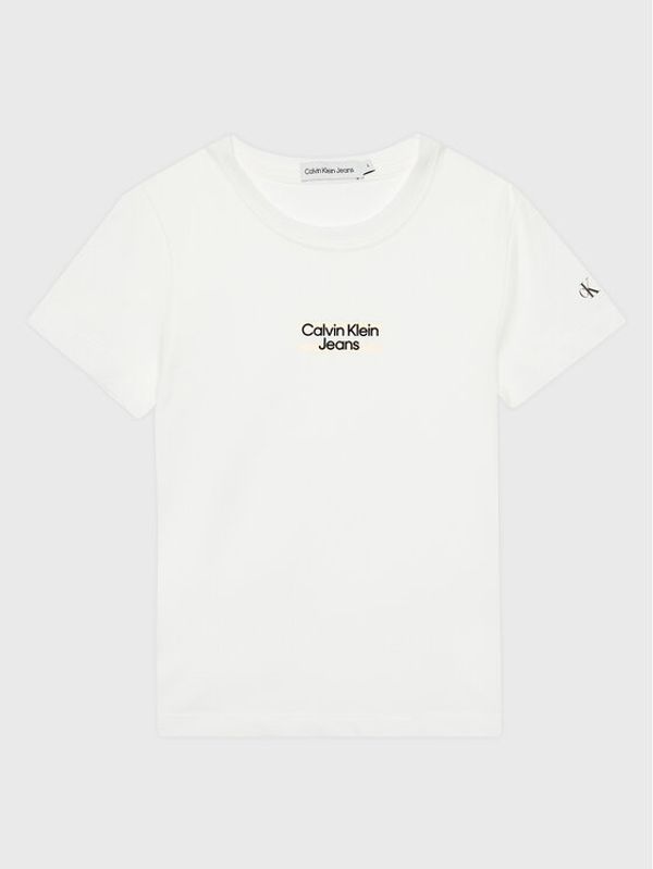Calvin Klein Jeans Calvin Klein Jeans Тишърт Hero Logo IG0IG01940 Бял Slim Fit