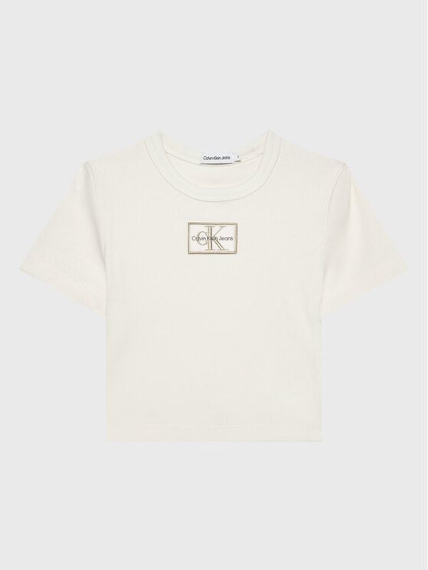 Calvin Klein Jeans Calvin Klein Jeans Тишърт IG0IG01907 Бял Regular Fit