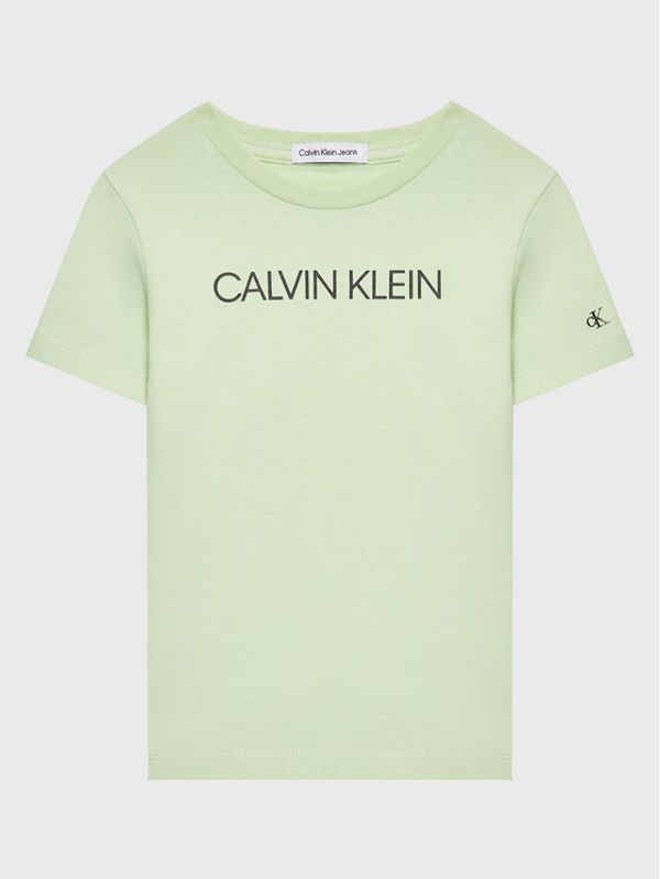 Calvin Klein Jeans Calvin Klein Jeans Тишърт Institutional IU0IU00298 Зелен Regular Fit