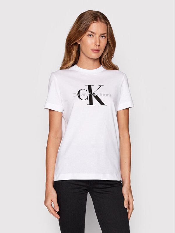 Calvin Klein Jeans Calvin Klein Jeans Тишърт J20J219142 Бял Regular Fit