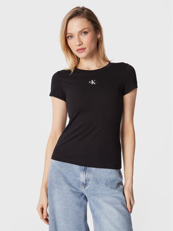 Calvin Klein Jeans Calvin Klein Jeans Тишърт J20J220300 Черен Slim Fit