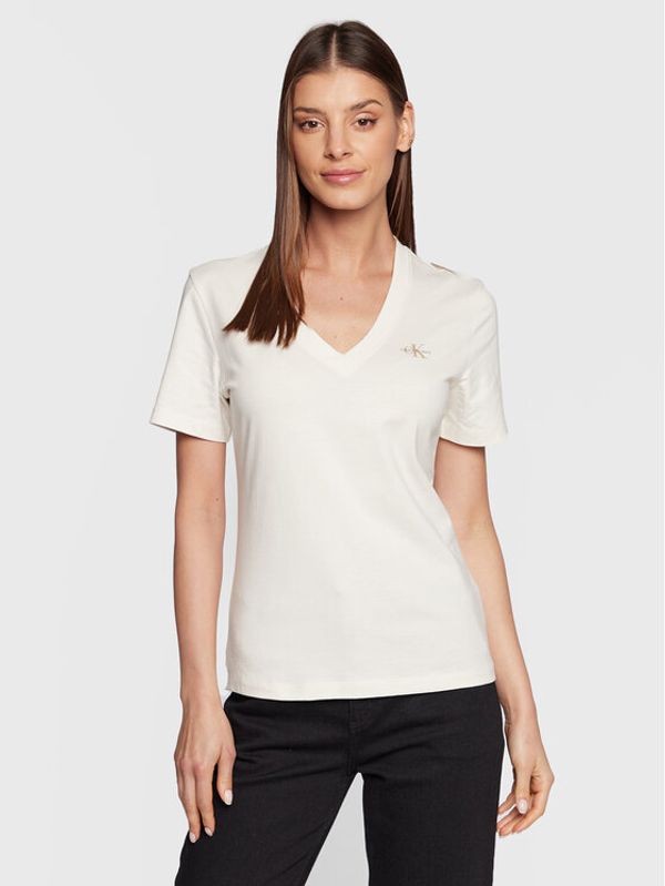 Calvin Klein Jeans Calvin Klein Jeans Тишърт J20J220303 Бежов Slim Fit