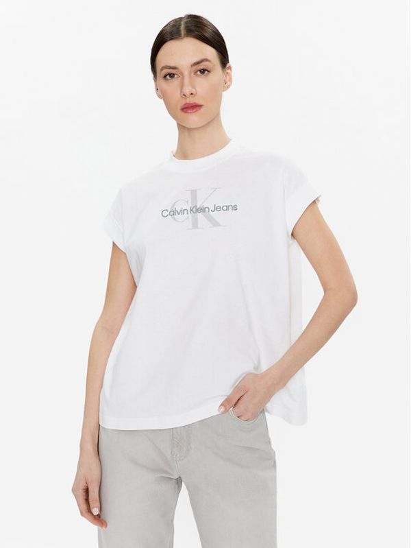 Calvin Klein Jeans Calvin Klein Jeans Тишърт J20J220717 Бял Relaxed Fit
