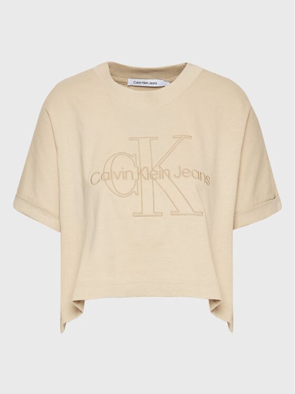 Calvin Klein Jeans Calvin Klein Jeans Тишърт J20J221048 Бежов Relaxed Fit
