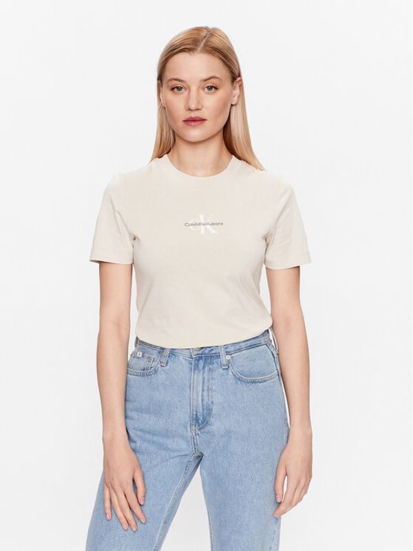 Calvin Klein Jeans Calvin Klein Jeans Тишърт J20J221426 Бежов Regular Fit
