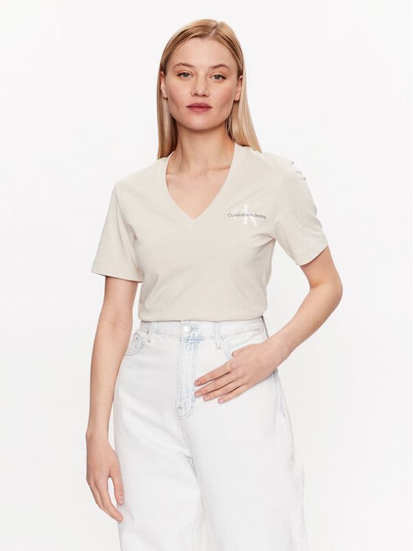 Calvin Klein Jeans Calvin Klein Jeans Тишърт J20J221429 Бежов Regular Fit