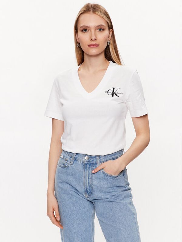 Calvin Klein Jeans Calvin Klein Jeans Тишърт J20J221429 Бял Regular Fit