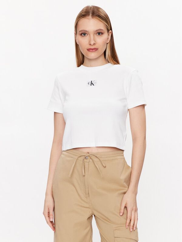 Calvin Klein Jeans Calvin Klein Jeans Тишърт J20J221595 Бял Regular Fit