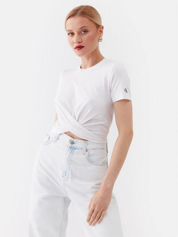 Calvin Klein Jeans Calvin Klein Jeans Тишърт J20J222128 Бял Regular Fit