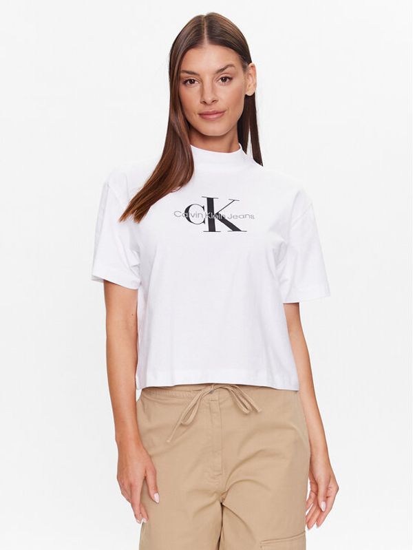 Calvin Klein Jeans Calvin Klein Jeans Тишърт J20J222130 Бял Regular Fit