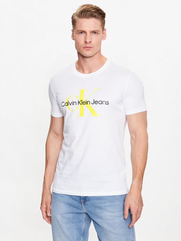Calvin Klein Jeans Calvin Klein Jeans Тишърт J30J320806 Бял Regular Fit