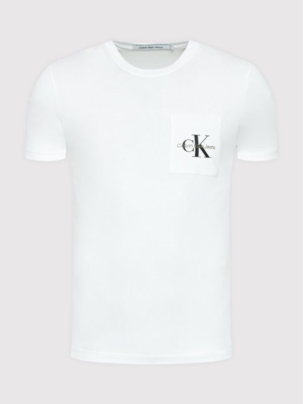 Calvin Klein Jeans Calvin Klein Jeans Тишърт J30J320936 Бял Slim Fit