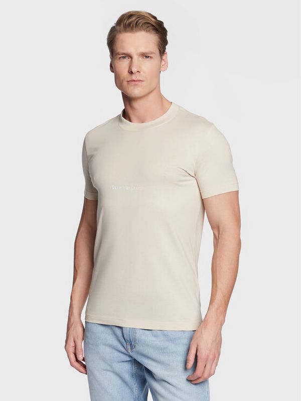 Calvin Klein Jeans Calvin Klein Jeans Тишърт J30J322848 Бежов Slim Fit