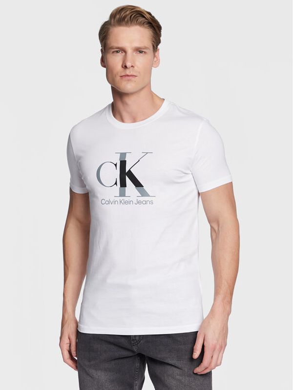 Calvin Klein Jeans Calvin Klein Jeans Тишърт J30J323299 Бял Slim Fit