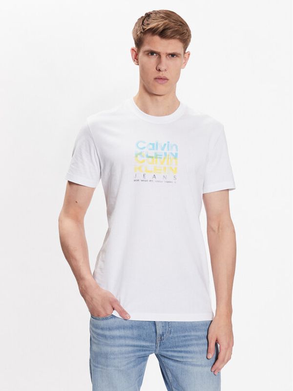 Calvin Klein Jeans Calvin Klein Jeans Тишърт J30J324208 Бял Regular Fit